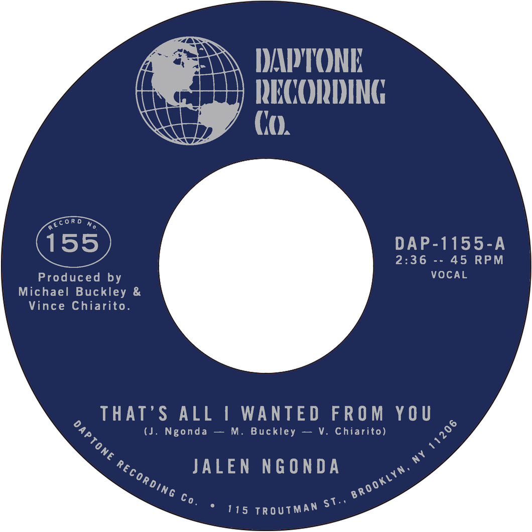 Jalen Ngonda - That's All I Wanted From You / So Glad I Found You 7