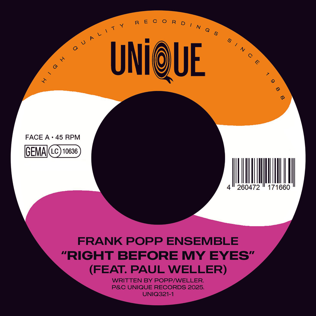 Frank Popp Ensemble and Paul Weller - Right Before My Eyes Ltd 7